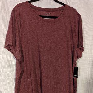TORRID 3X Zinfandel red vintage tee